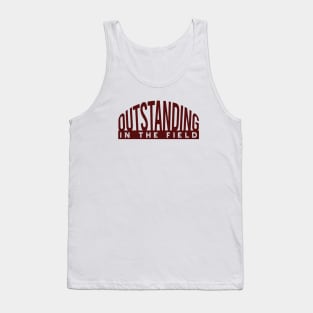 Funny Baseball Pun Outstanding in the Field Tank Top